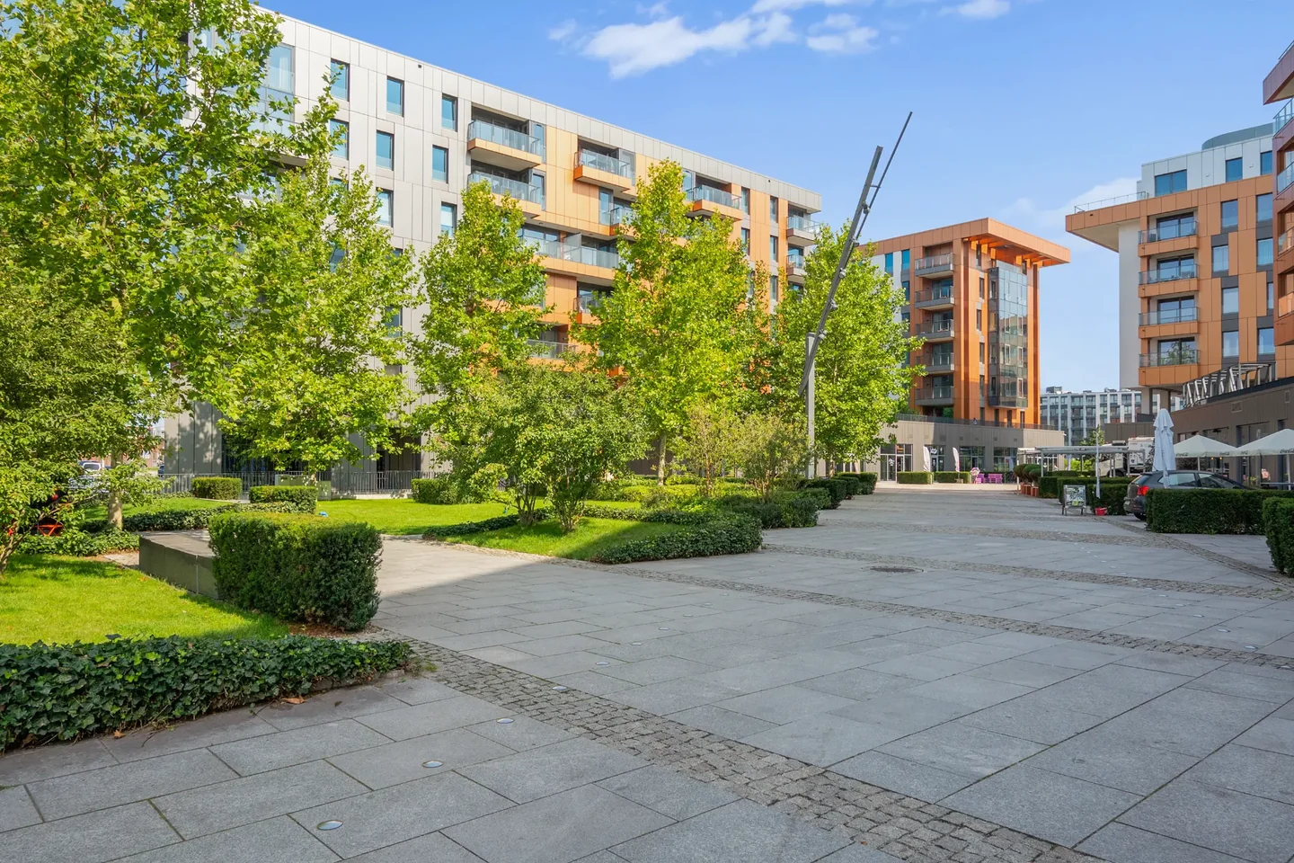 Brabank buildings and landscaped outdoor area.