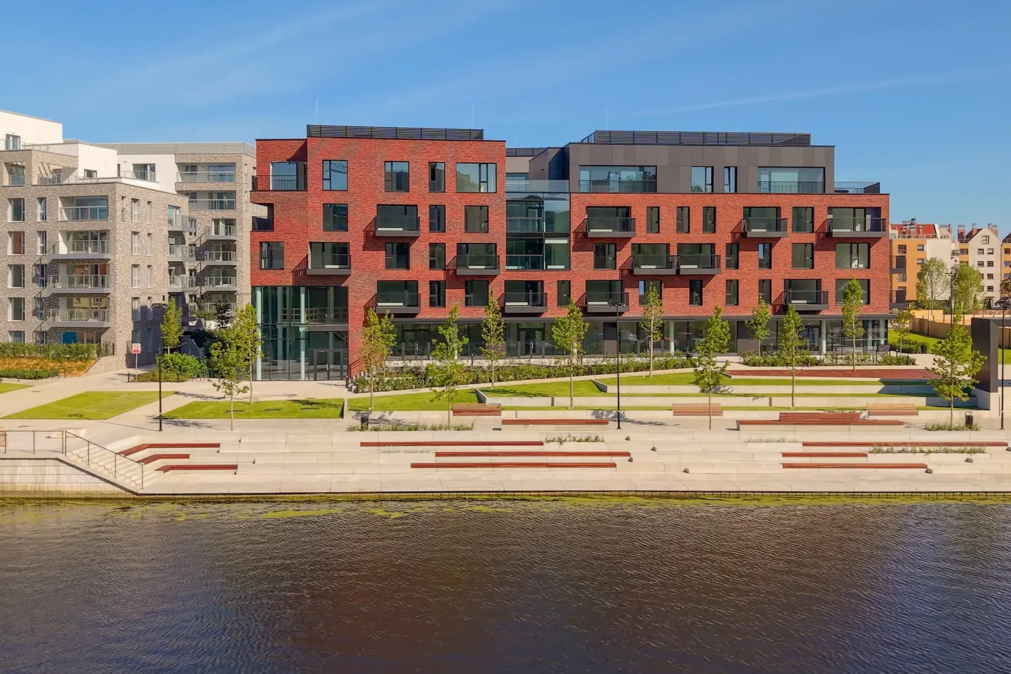 OFF Miasto development and waterfront on the Stara Motława in Gdańsk